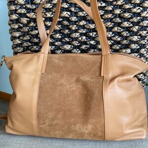 NWOT Banana Republic leather and suede crossbody bag tote